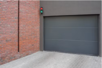 Modern dark garage door, precise estimate example