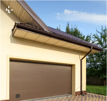 garage-door-house-wide Residential garage door on a house with driveway, missed-call cost example